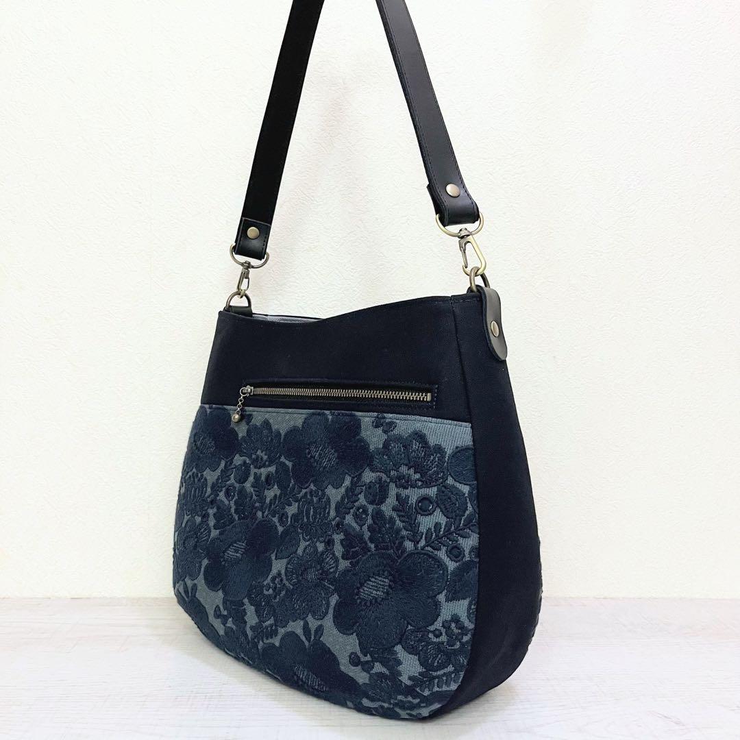 ミナペルホネン　ハンドメイド　ショルダーバッグ　smile flower