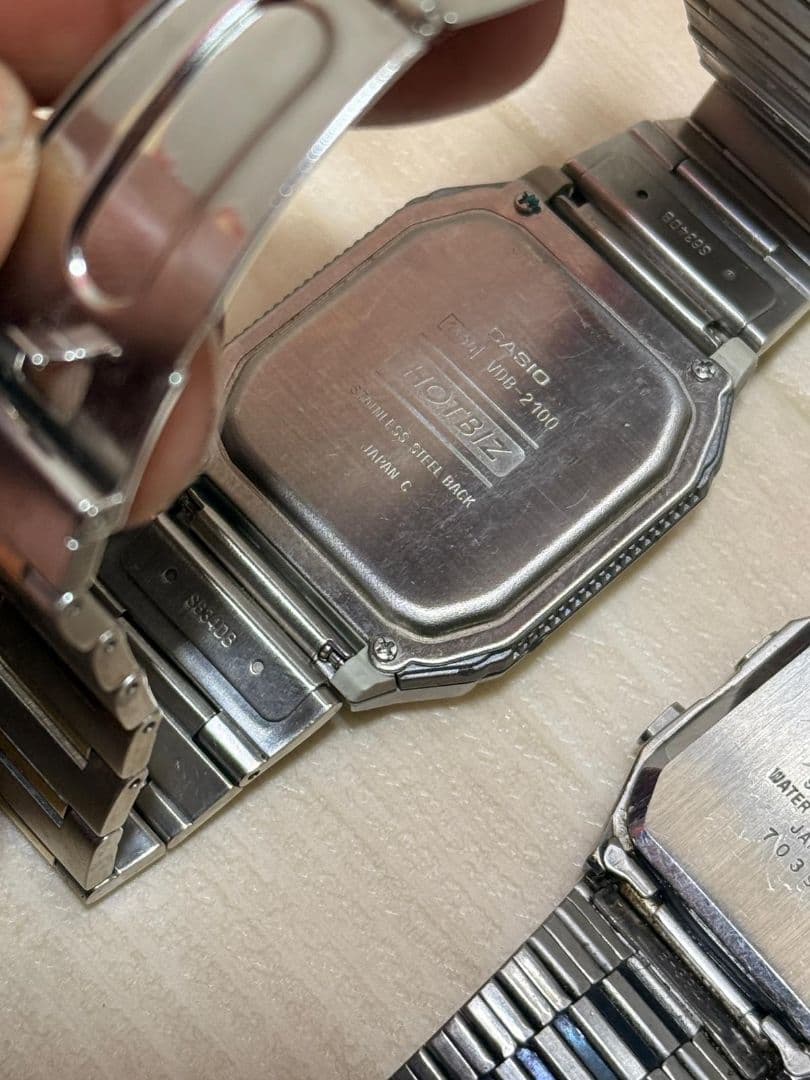 CASIO HOTBIZ デジタル腕時計 ステンレスバンド ジャンク