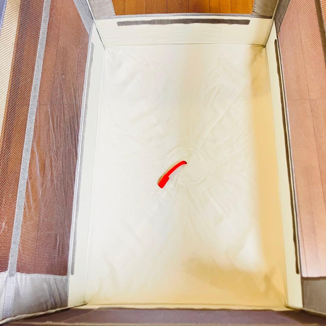 【極美品・付属品完備】アップリカ ココネルエアーABベビーベッド グレーベアー