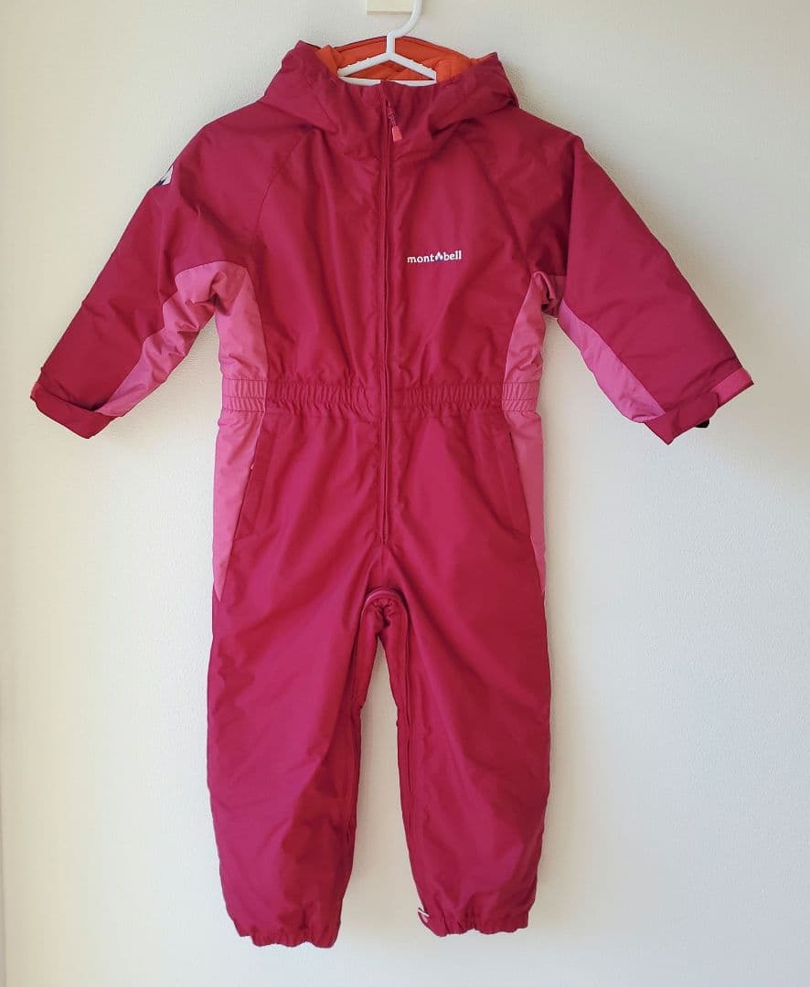 mont-bel モンベル パウダーカバーオール　キッズ　110　ピンク