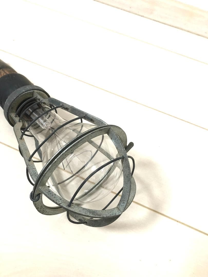 【完動品・昭和レトロ・1980年代 工業用ライト】ビンテージ ハンドランプ