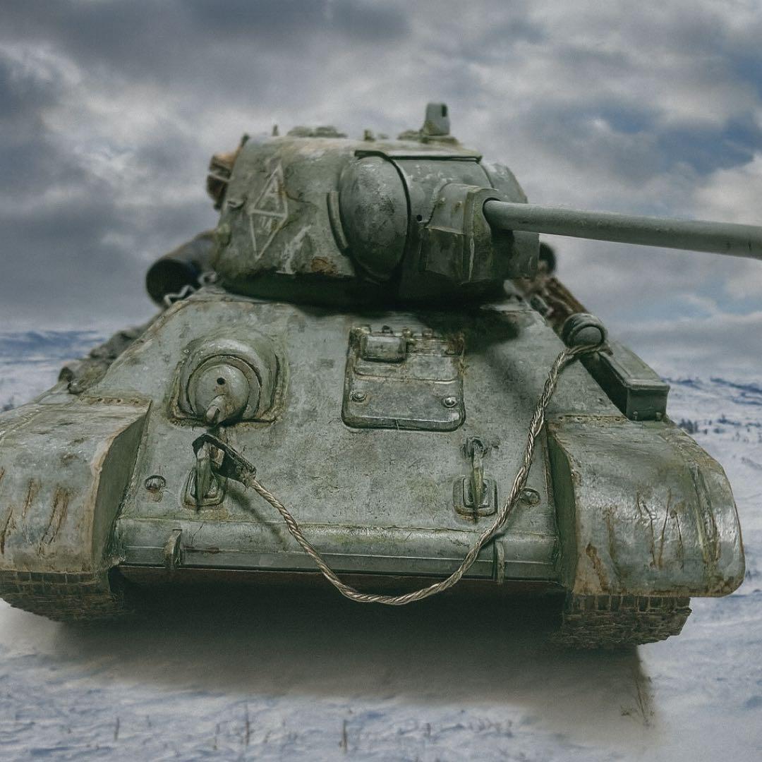 T-34 1/35 ウェザリング仕上げ　完成品