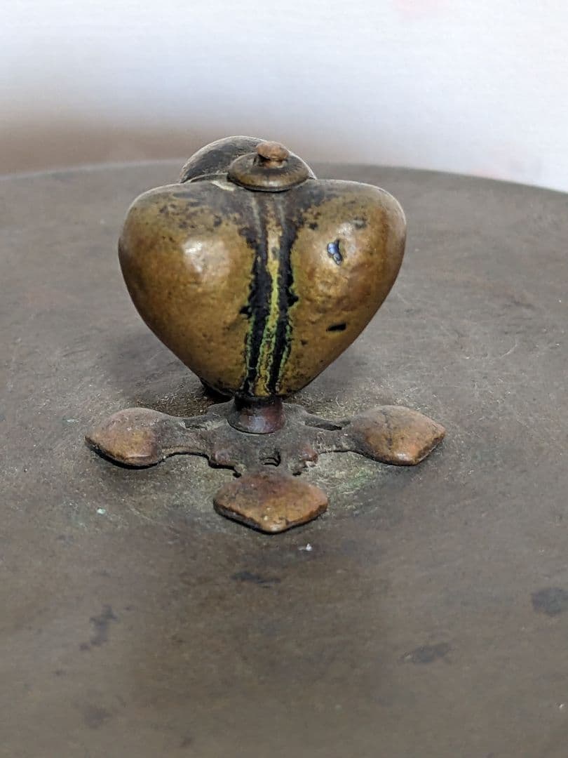 ♦希少！祥雲堂造 竹籠編み目紋鉄瓶 自在摘み銅蓋 アンティーク骨董品コレクション