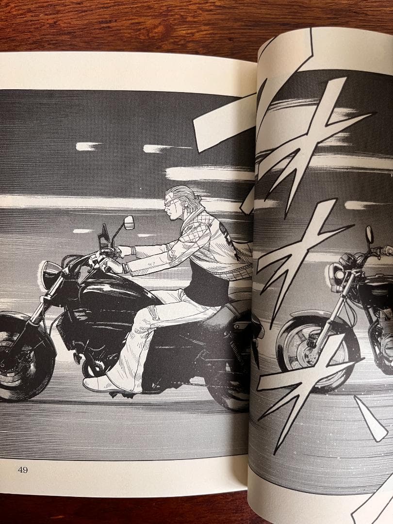 CROWS×WORST 高橋ヒロシサイン入り複製原画 河内鉄生 フィギュアバイク