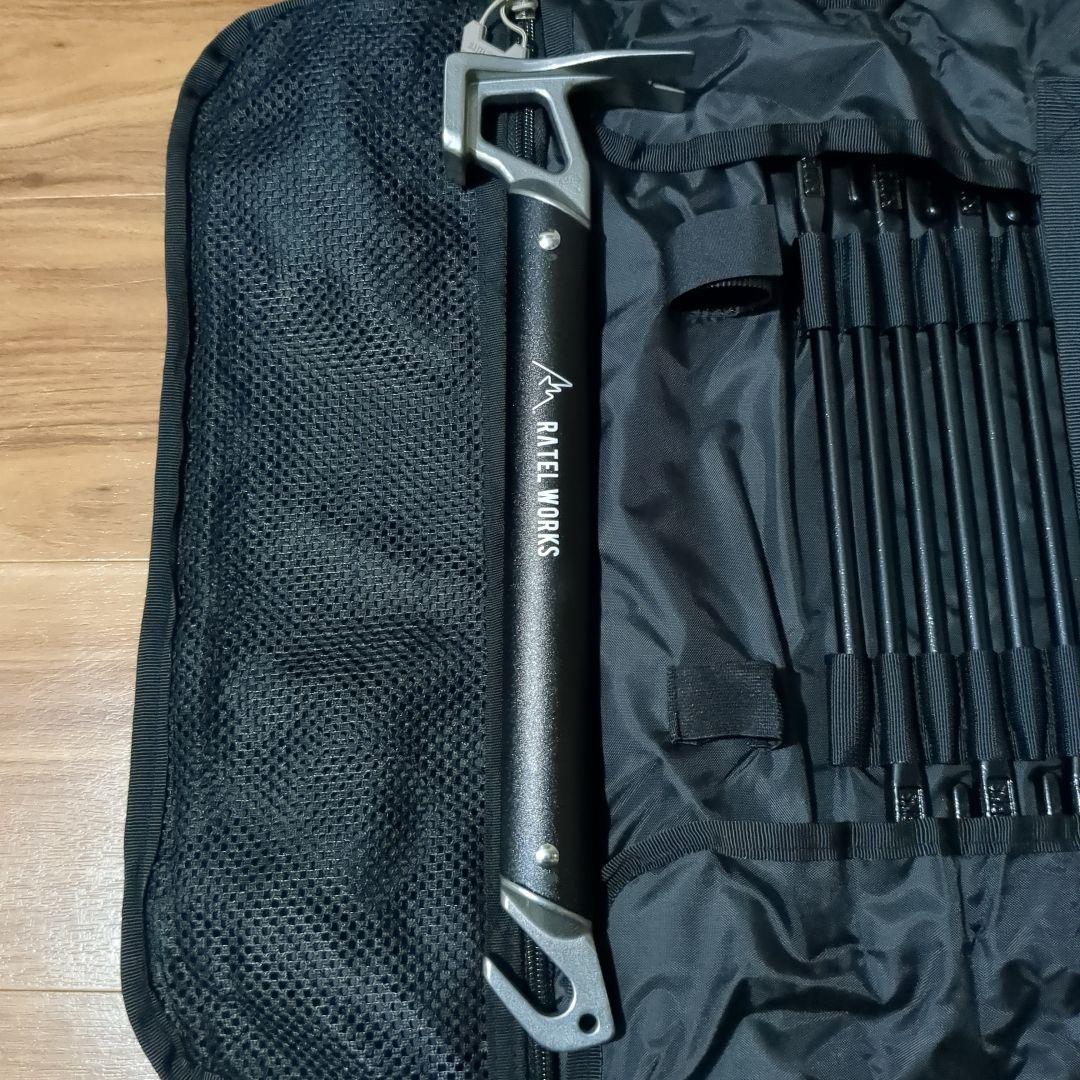 RATEL WORKS 鍛造ペグ 25センチ 18本 ハンマーセット 収納ケース