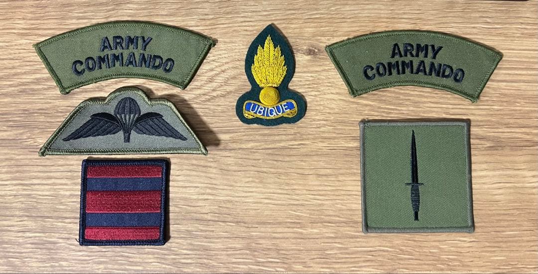 実物 イギリス陸軍 第3コマンド旅団第24王立工兵連隊 パッチセット (縫付用)