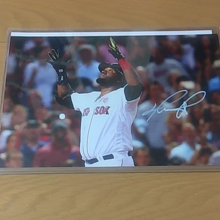 デビッド・オルティス(ボストン・レッドソックス)直筆サイン入りフォト証明書付き