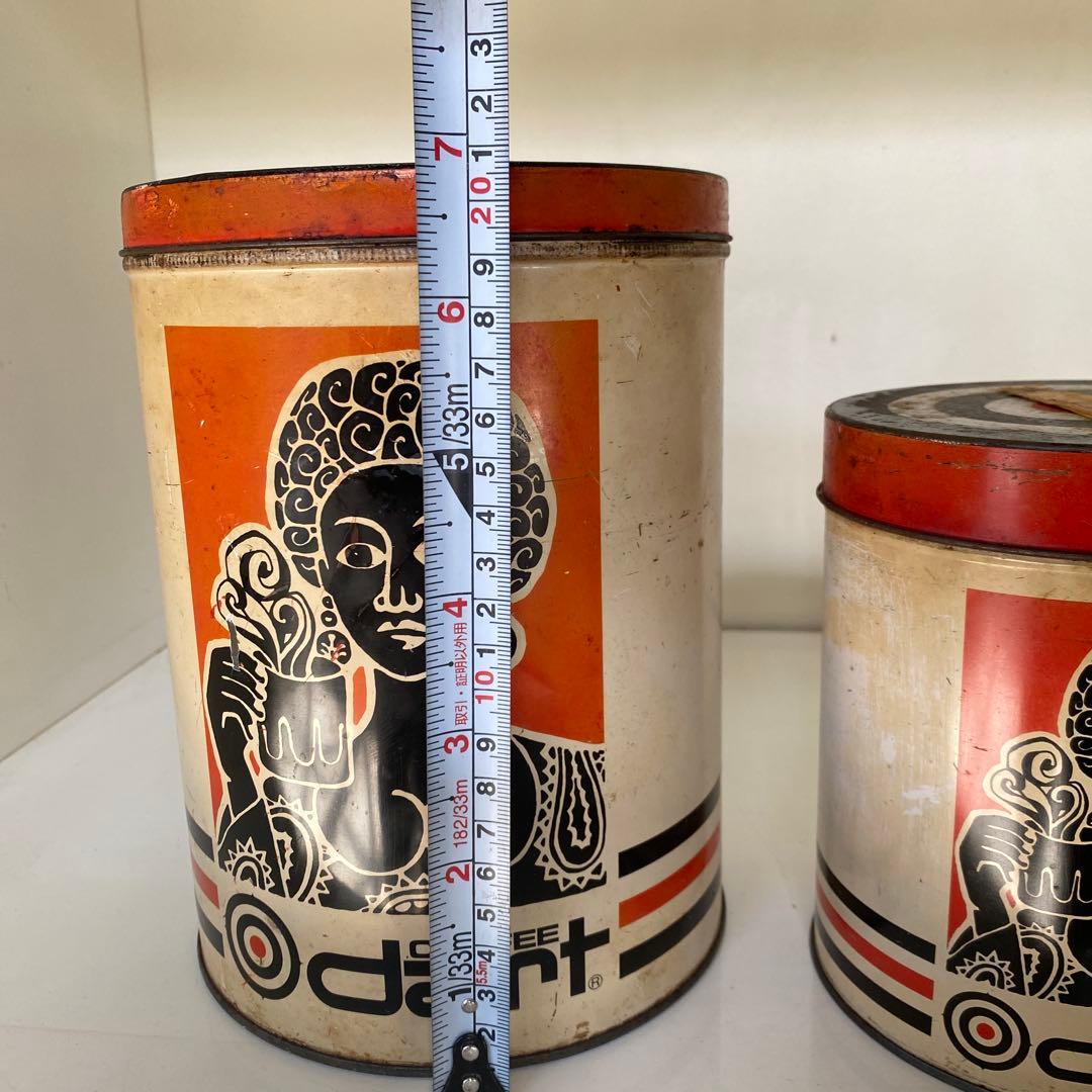 dart コーヒー空き缶 大小セット　昭和レトロ　ヴィンテージ