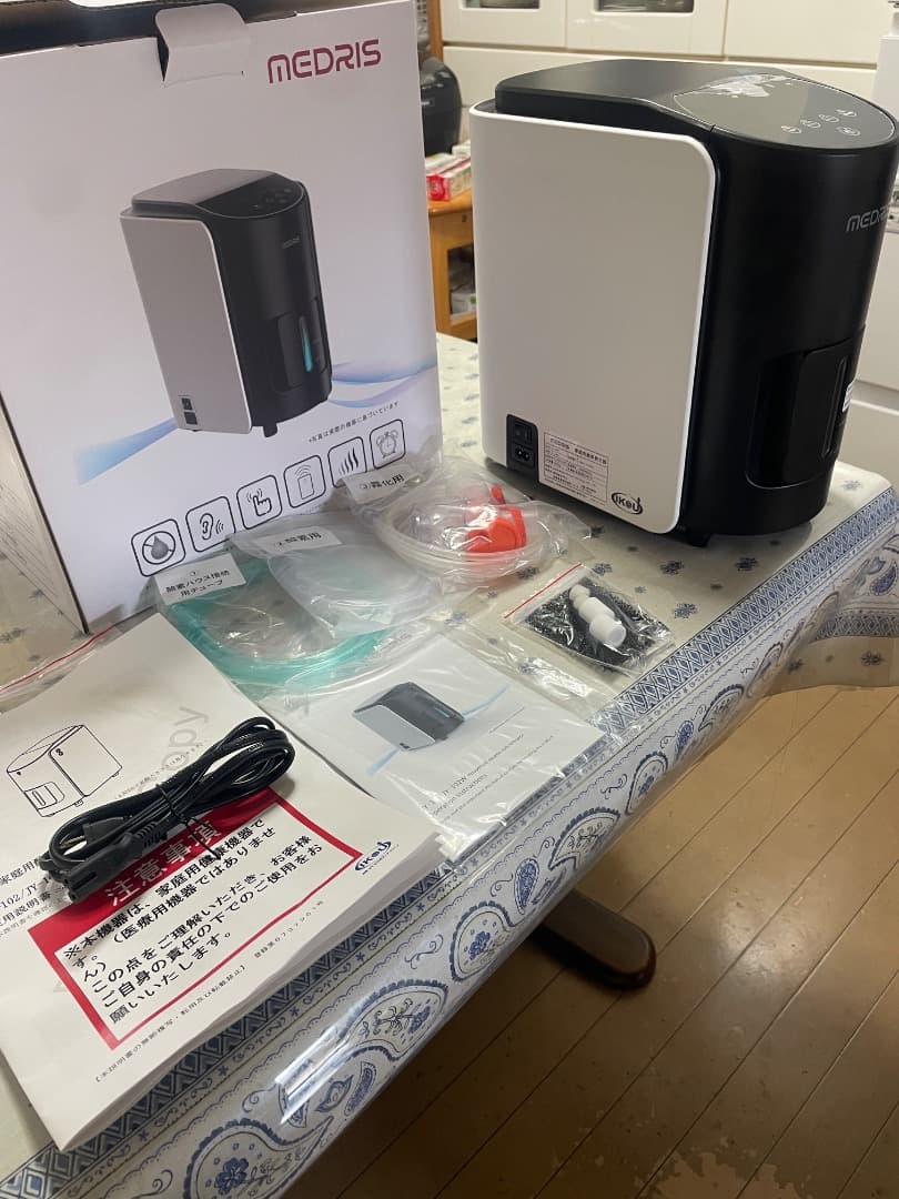 IKOU ペット酸素発生器と酸素ゲージS sizeと酸素マスク