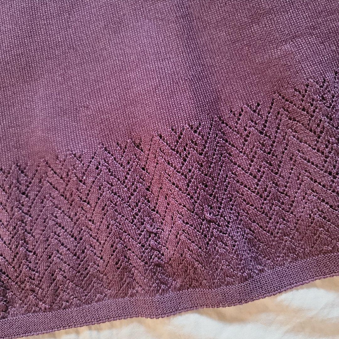 【未使用】チャコットニットワンピース パープル系 M チャコットバレエニット