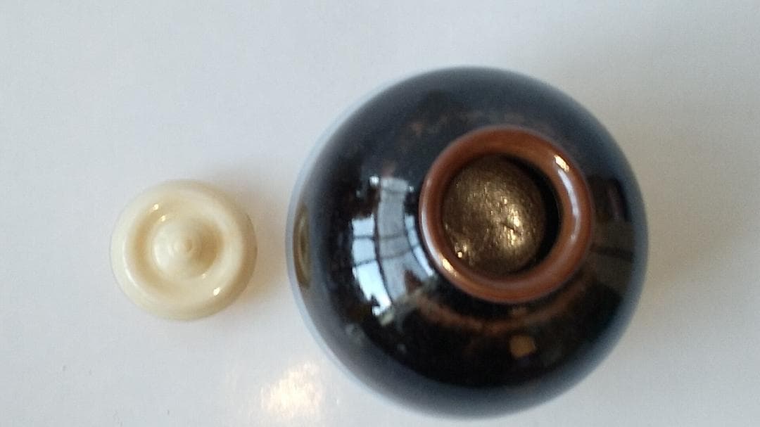 松本鉄山 松本鐵山 中興名物写 岩城文琳茶入 仕覆 浪花色白極緞子 共箱 新品