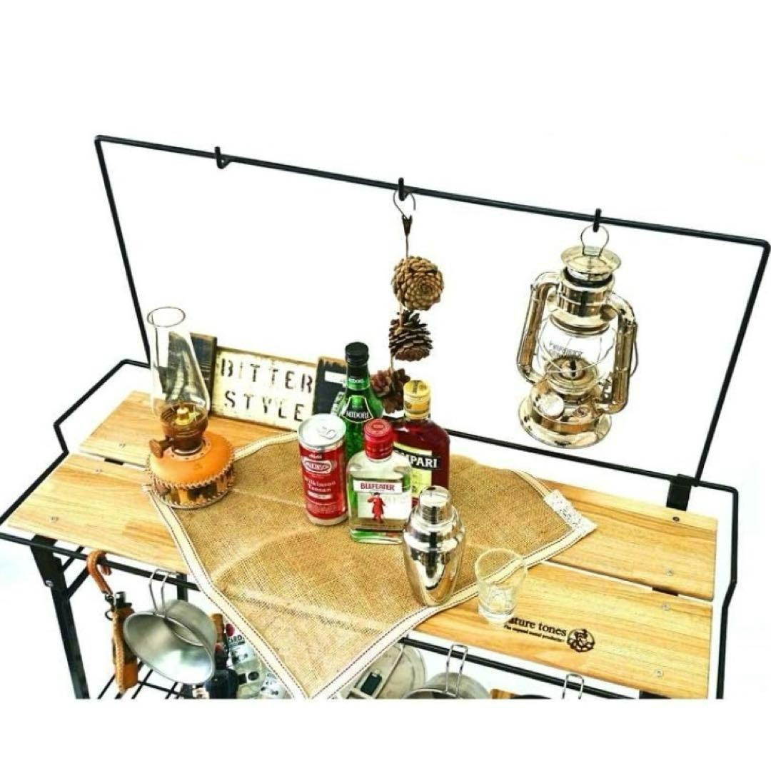 ネイチャートーンズ　フォールディングバーカウンターテーブル　ダークブラウン