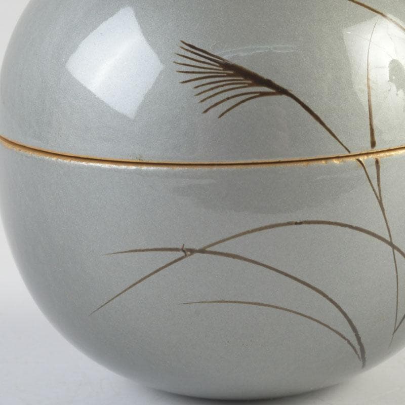 茶道具　越前蒔絵師　宮田宗景作　月見兎蒔絵　丸棗　共箱　V　9905