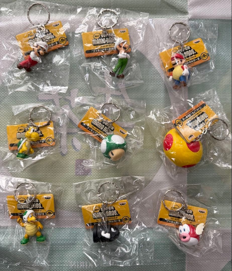 New スーパーマリオブラザーズ フィギュアキーホルダー2 全9種 フルコンプ