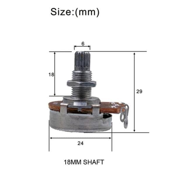 A250KΩ 39個 ポット コンデンサー 予備 ナット付 24mm 250k