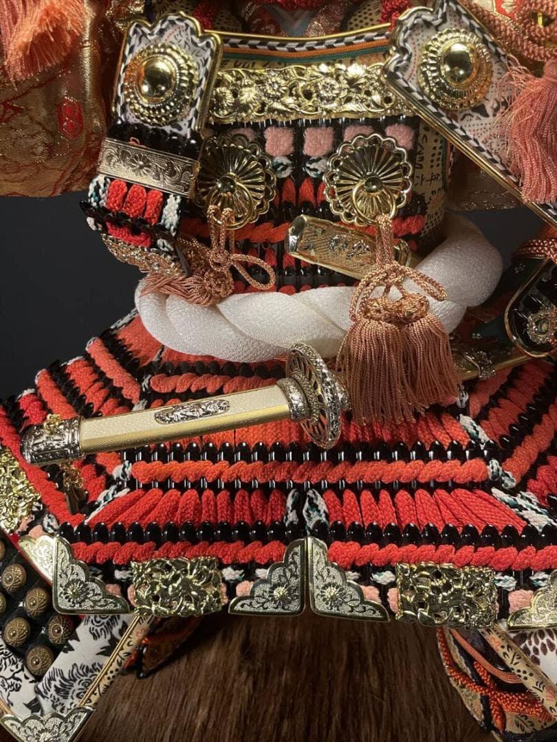 限定値下　まごころ堂　日本人形　兜　手作り　伝統工芸　猪の皮　5686