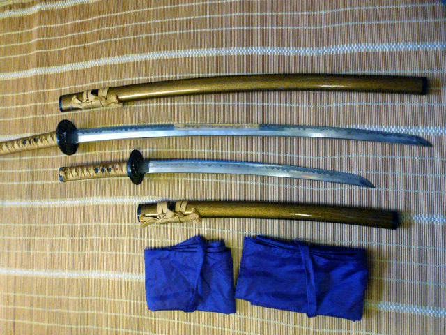 模造刀　日本刀　居合刀　太刀　大小　2本