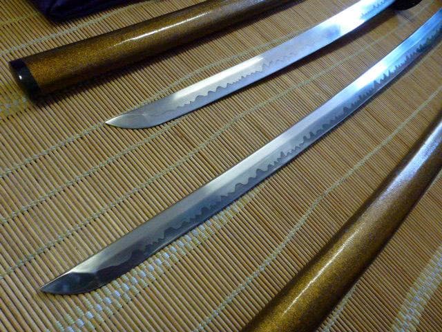 模造刀　日本刀　居合刀　太刀　大小　2本