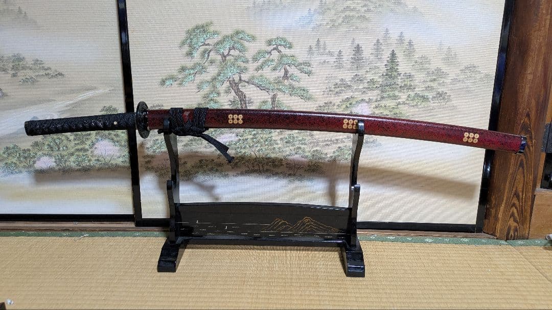 【値下げ】金属製 模造刀 六文銭 真田幸村拵え