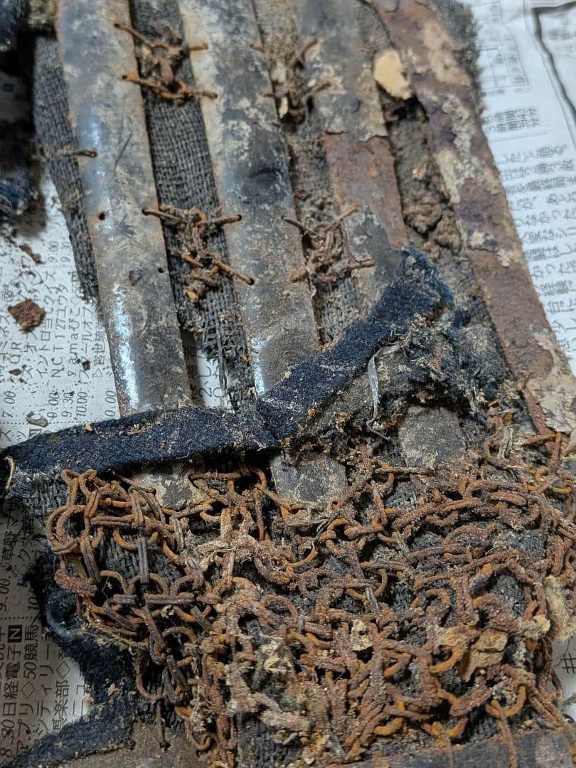 戦国浪漫時代本歌実戦残骸数百年前頃鉄地片袖籠手脛当稀少レア資料コレクション