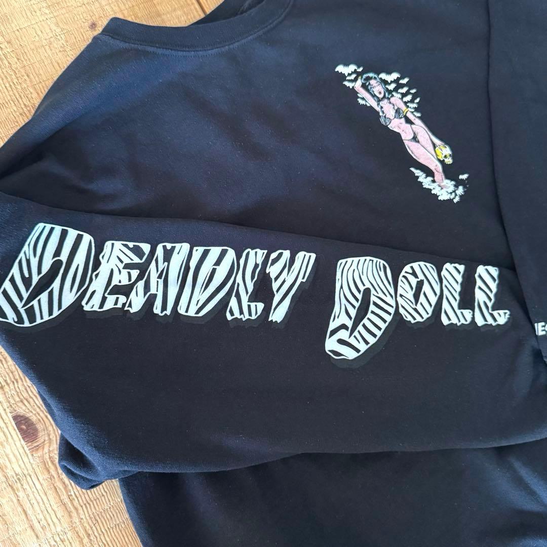 デッドリードール　スウェット　90sビンテージ風　クロムハーツ系　XLサイズ