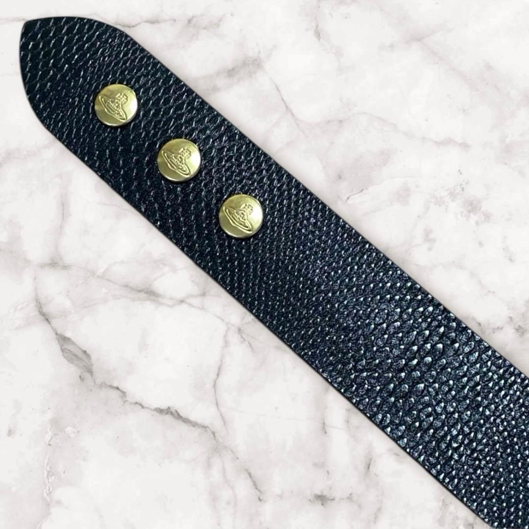 Vivienne Westwood ゴールドオーブバックル　型押しレザーベルト