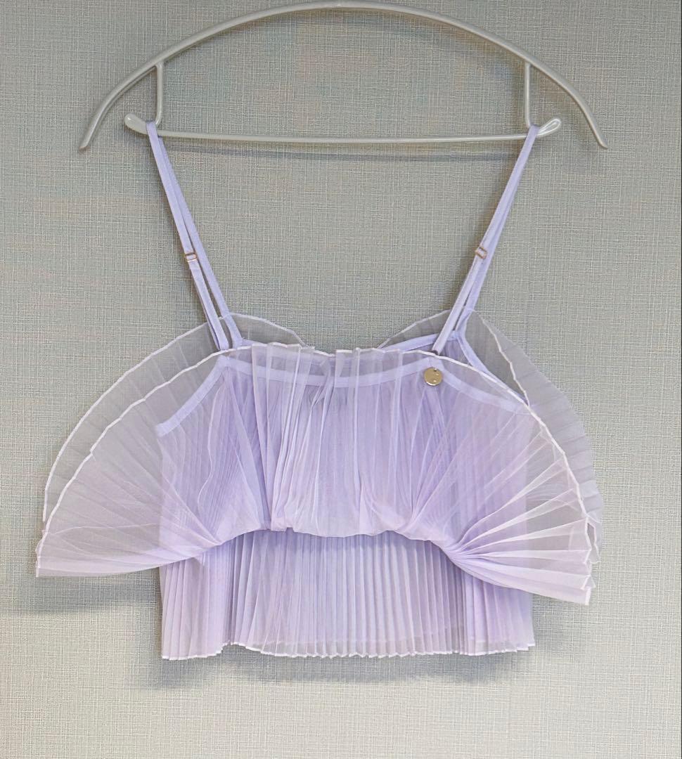 トップス Perfume Closet Sheer Pleats Bustier Moon