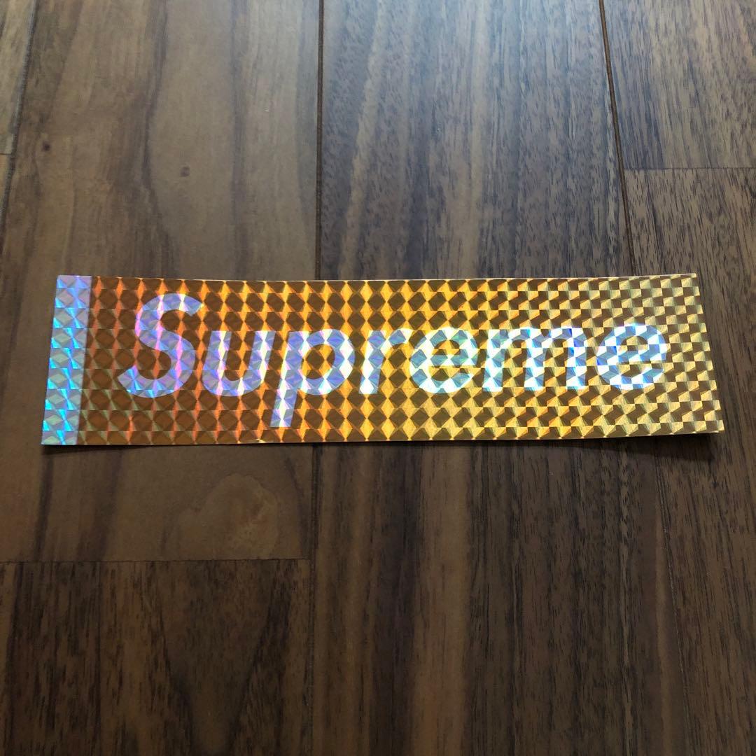 【希少 レア】Supreme ホログラムゴールド ロゴステッカー