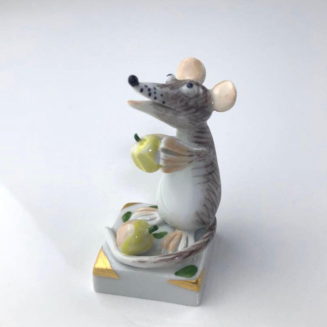 マイセン　ネズミ　置物　マッキー