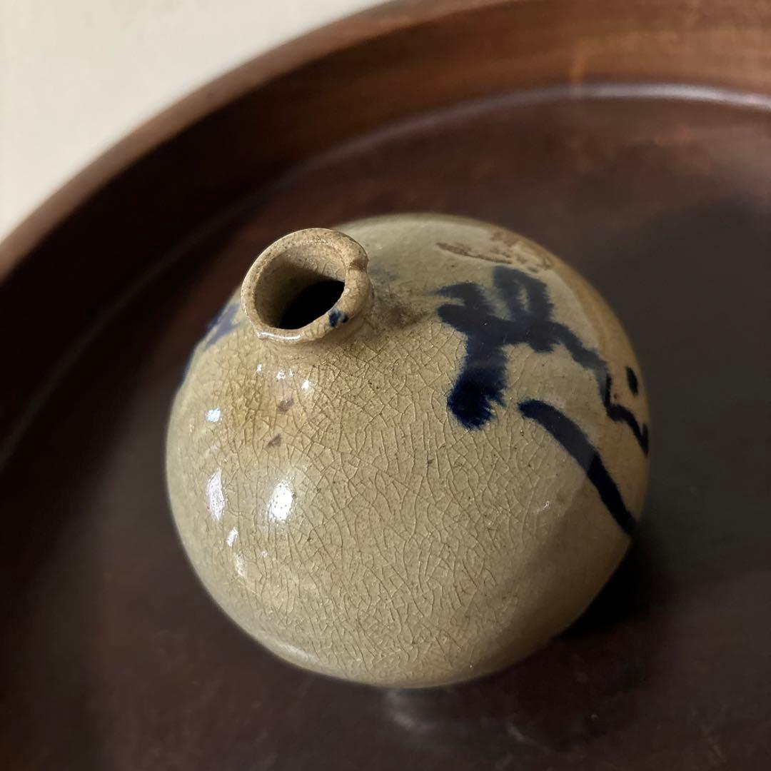 古瀬戸　丹波油壷　古伊万里　江戸時代 小壺 花器 民藝 検:白洲正子李朝