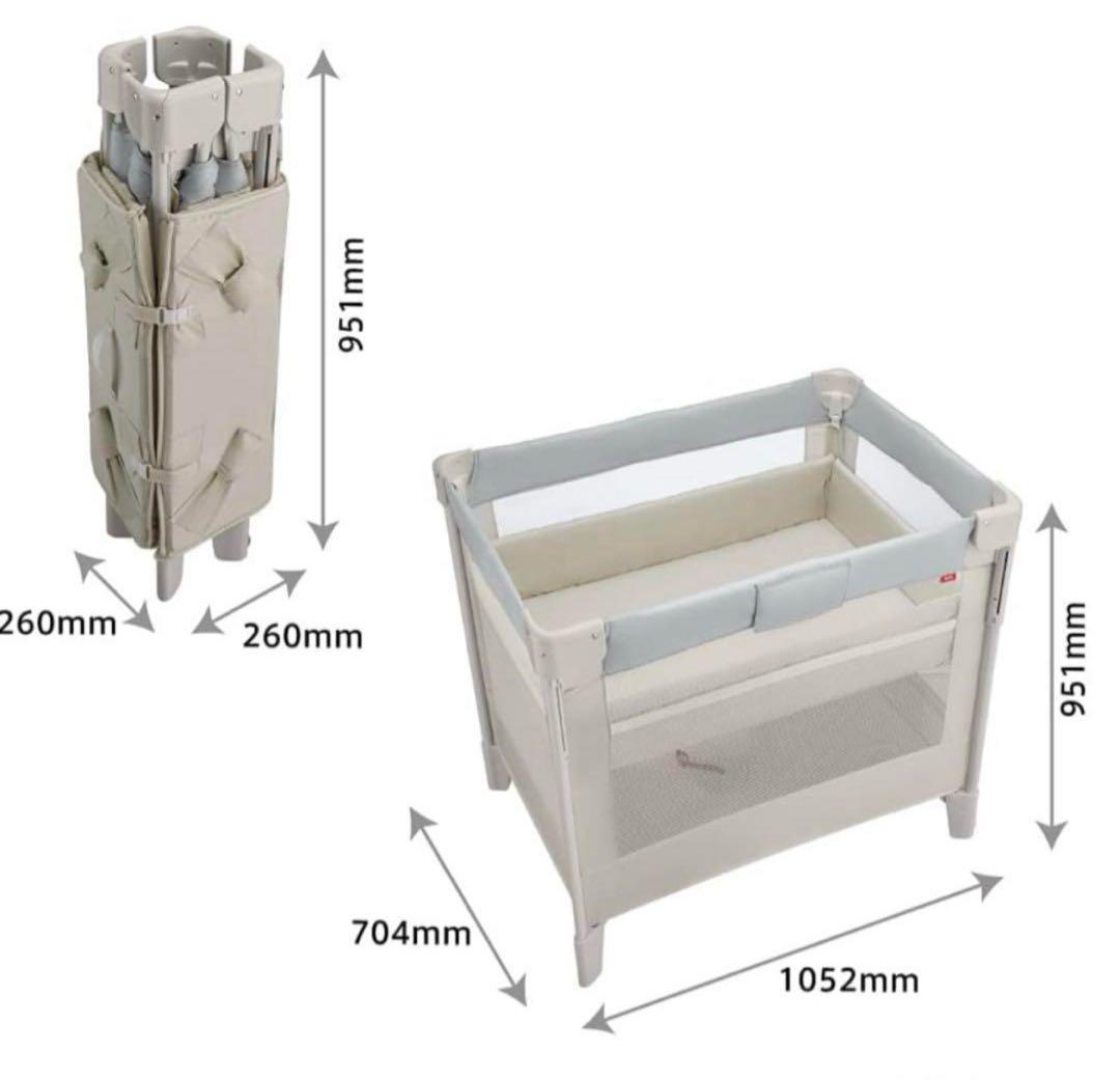Apricaアップリカ　ベビーベッド ココネルエアー AB (グレーベアー)