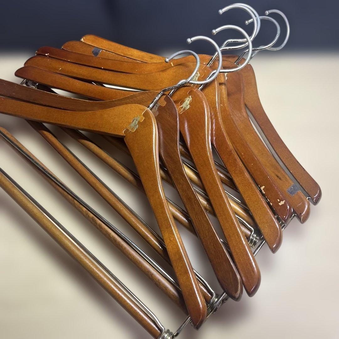 即配送！ビンテージ　ラルフローレン　ハンガー　6本　木製　polo ヴィンテージ