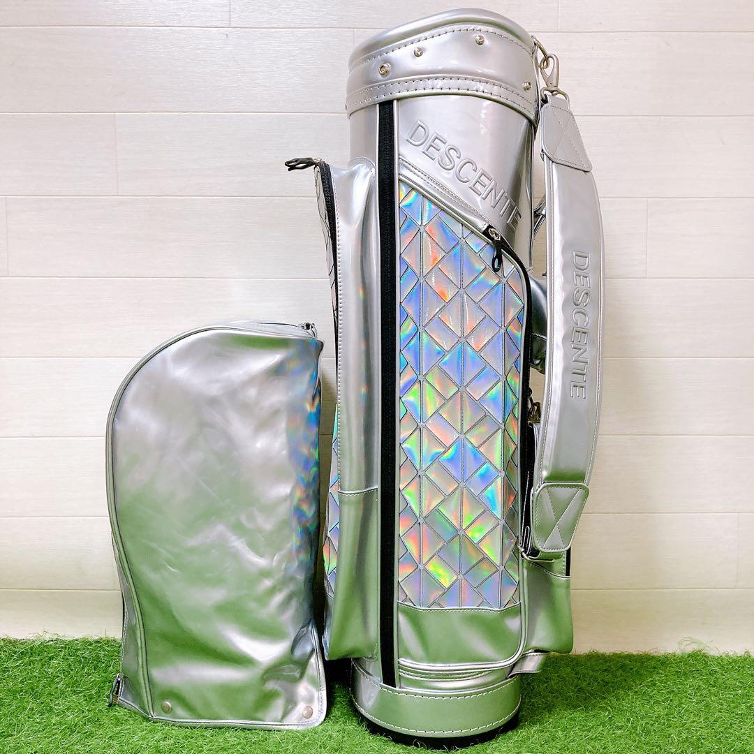 Nデサント　キャディーバッグ　ゴルフクラブケース　ネームプレート付属