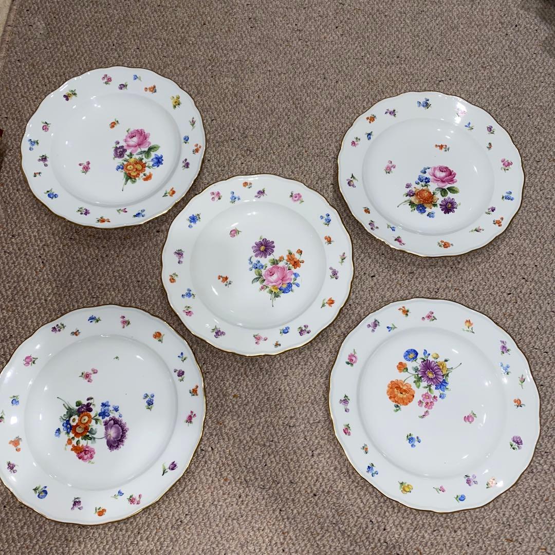 マイセン 大皿　24cm 5枚セット　スクラッチ無し