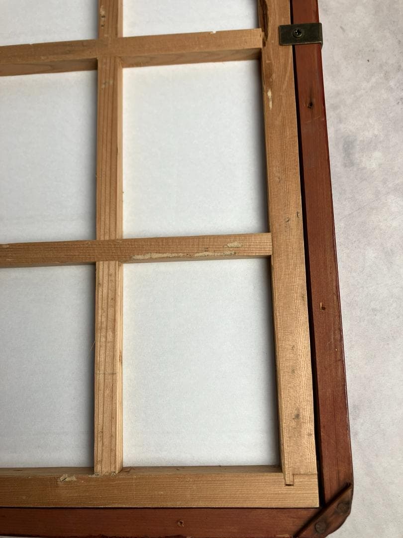 ろうけつ染め観音菩薩×昭和レトロ大判額縁　ヴィンテージ　骨董品　フレーム　布絵