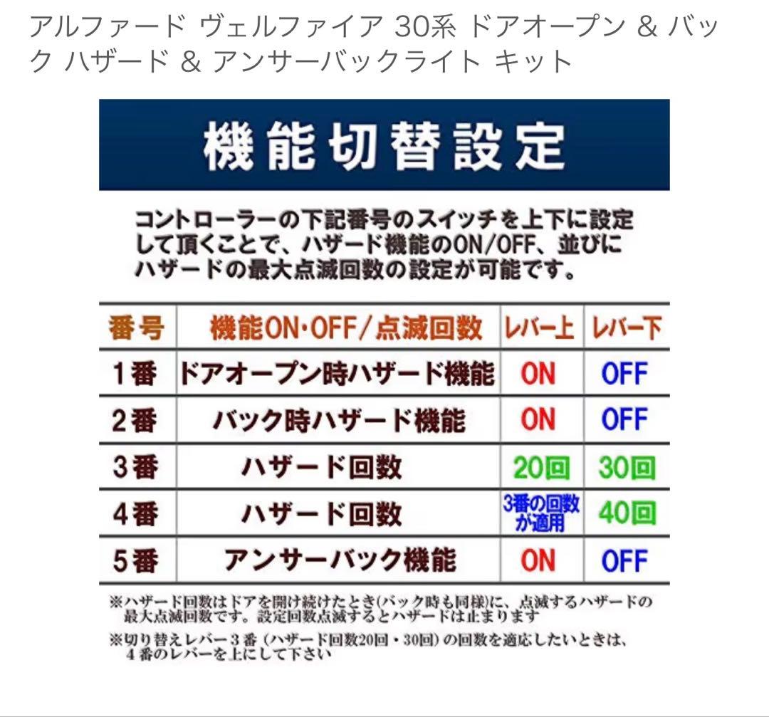 TR-181 アルファード/ヴェルファイア オートブレーキホールドキット等5種類