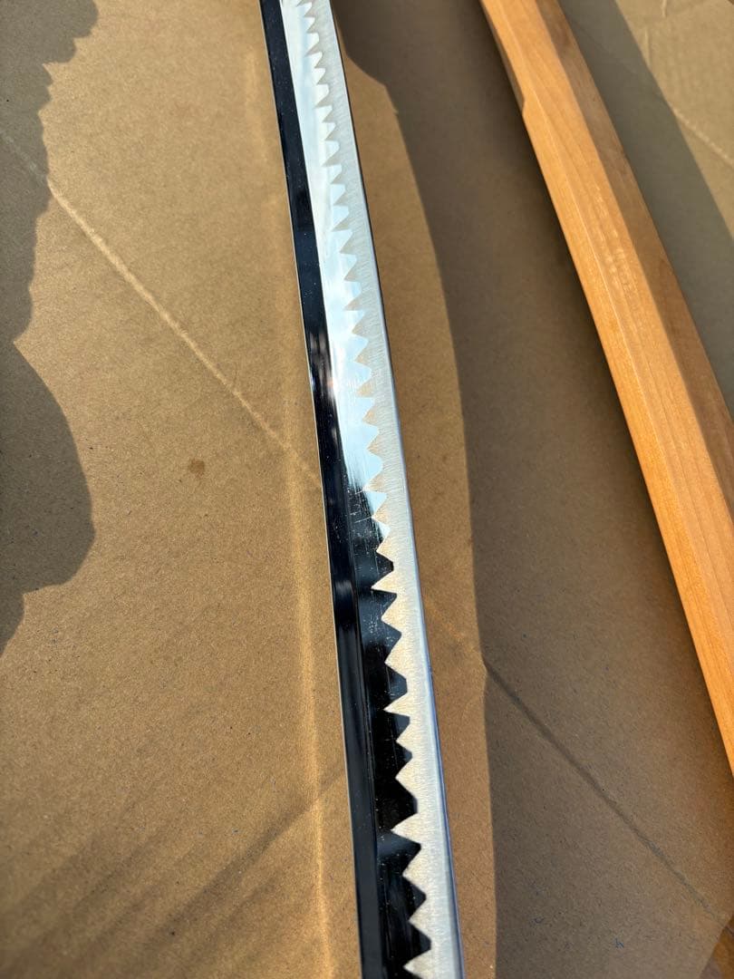 模造刀 白鞘 日本刀　美品　日本刀 波刃 木製柄