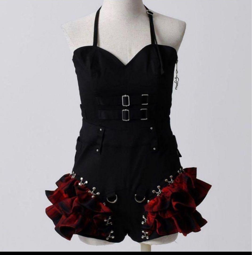 DustDevil【ダストデビル】チェックフリルオールインワンピース