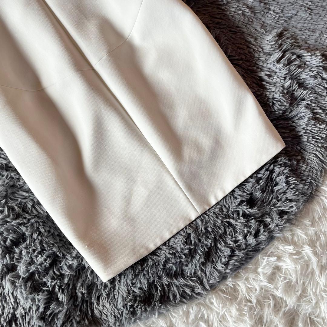 極美品✨ ヨーコチャン パールドレス 膝丈ワンピース フォーマル ホワイト