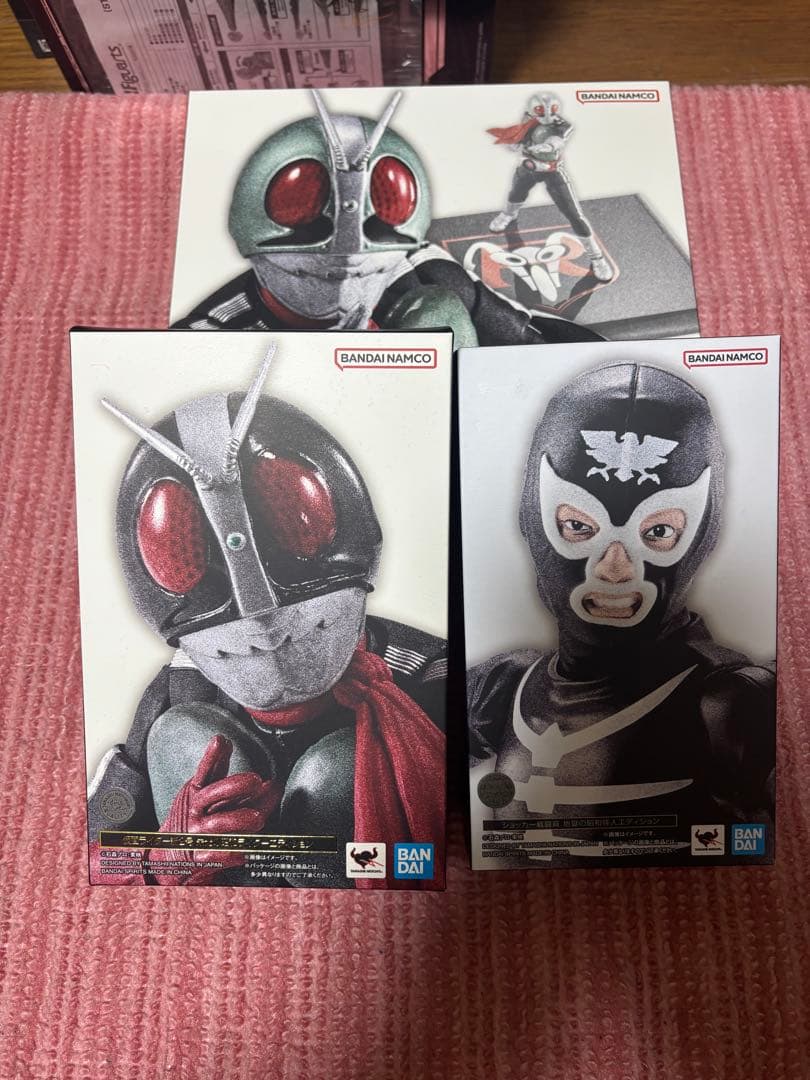 開封品 栄光の昭和仮面ライダー 1号、2号 ショッカー3点セット バンダイナムコ