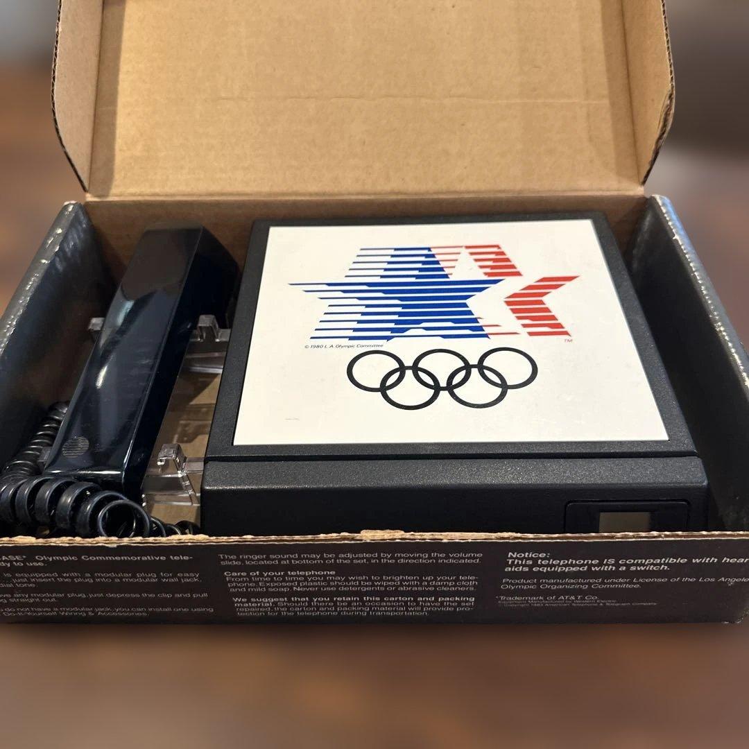 80's ロサンゼルスオリンピック 公式電話機 動作確認済みU.S.A箱あり希少