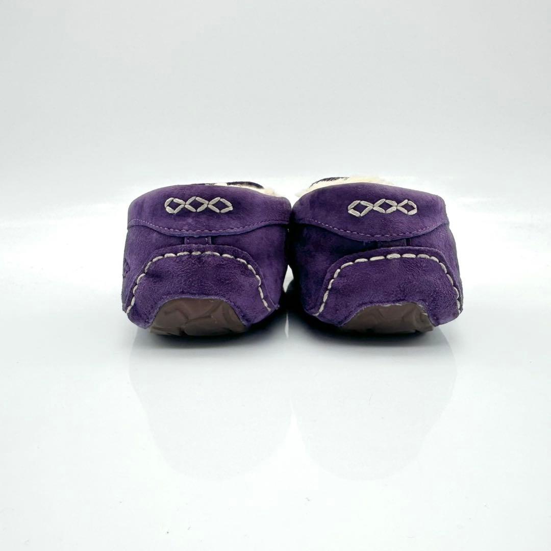 【美品】アグ アンスレー モカシン パープル スエード ムートン ローファー