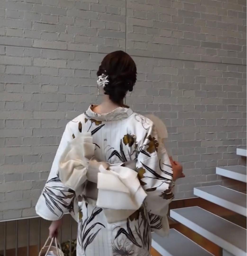 acka 浴衣 utatane 浴衣セット 菖蒲と糸菊