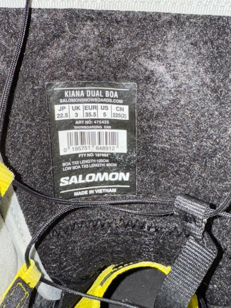 SALOMON Kiana Dual Boa 22.5cm レディース　キッズ