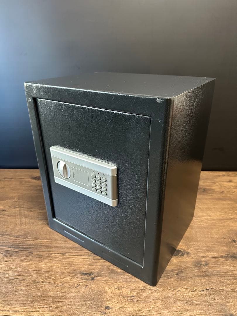 テンキーロック金庫 ブラック セーフティボックス シリンダー錠