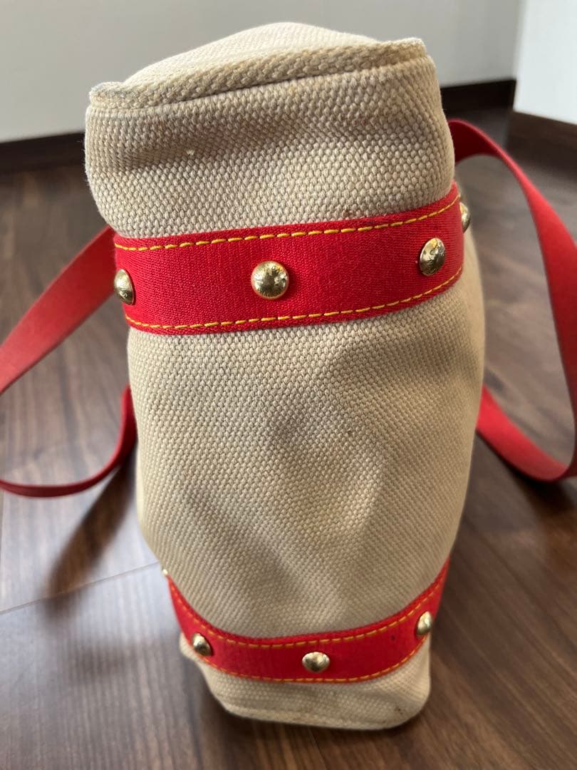 Louis Vuitton トートバッグ ベージュ/レッド