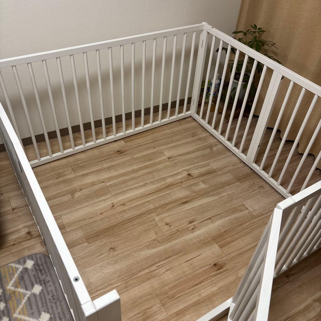 ※処分予定 木製ワンタッチ ペットサークル 扉付き LLサイズ 65.5cm