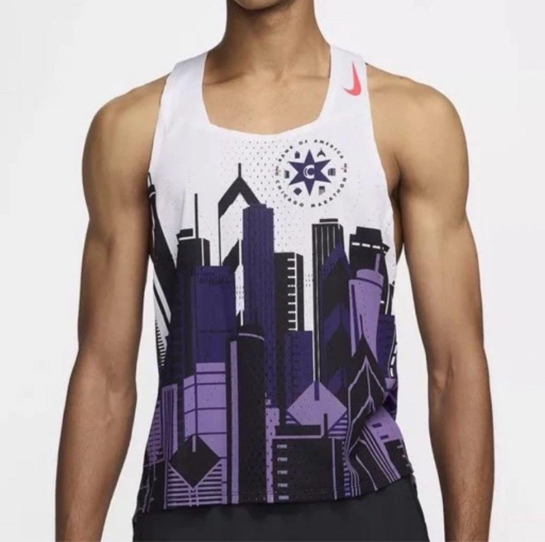 新品未使用 NIKEシングレット シカゴマラソン限定 　US M サイズ