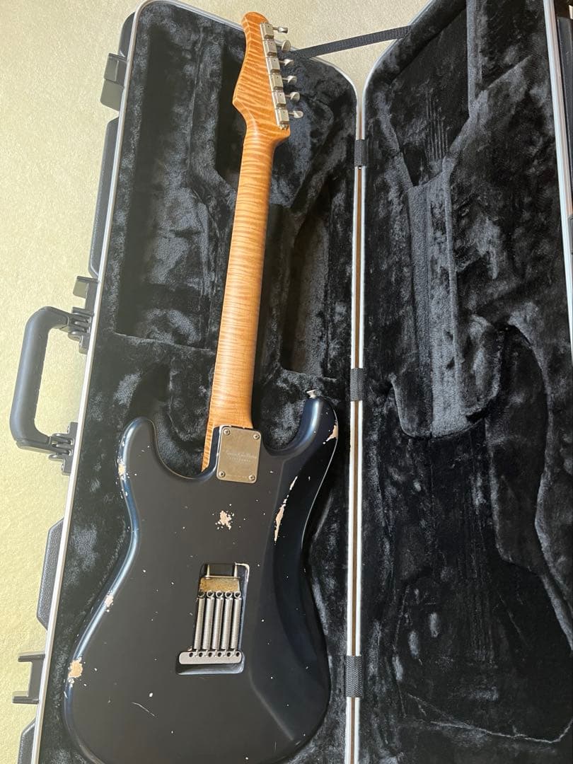 XoticギターXSC-2 5Aネック メルセデスブルーミディアムエイジド加工