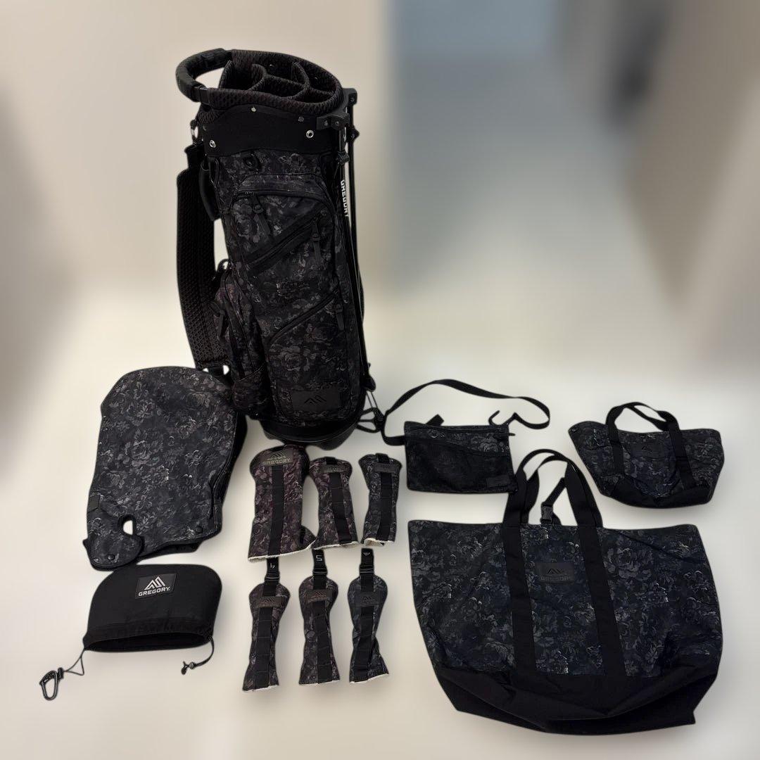 GREGORY ゴルフキャディバッグ ブラックタペストリー　ベッドカバー　セット